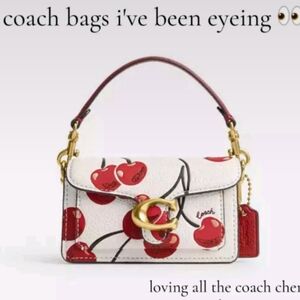 Coach Mini Tabby 12 Cherry Print NWOT